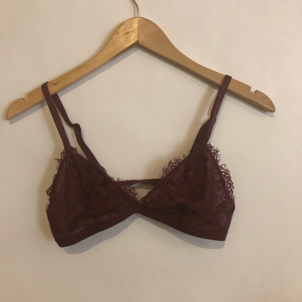 Sheer lace bralette